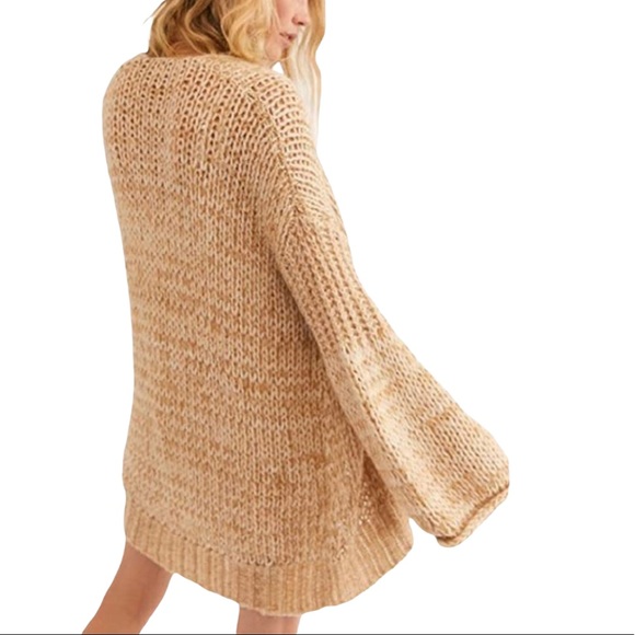 FREE PEOPLE Home Town Balloon Sleeve Cardigan M - Picture 2 of 16